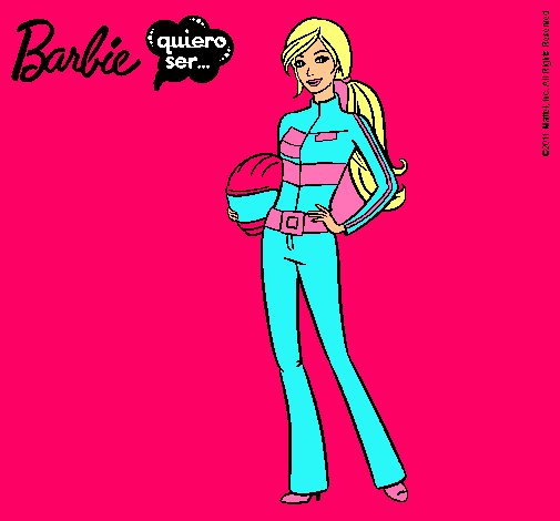 Dibujo Barbie piloto de motos pintado por nerea771