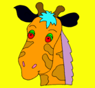 Dibujo Cara de jirafa pintado por IBAN