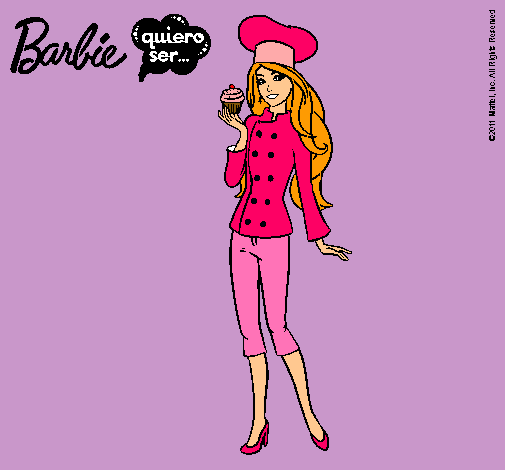 Dibujo Barbie de chef pintado por annemarie