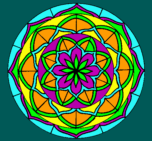 Dibujo Mandala 6 pintado por mariat