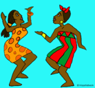 Dibujo Mujeres bailando pintado por momita