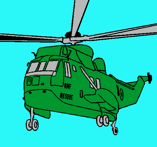 Dibujo Helicóptero al rescate pintado por roberto5678