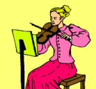 Dibujo Dama violinista pintado por ckirstel