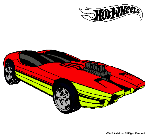 Dibujo Hot Wheels 2 pintado por pl11