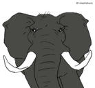 Dibujo Elefante africano pintado por palmdan