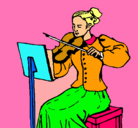 Dibujo Dama violinista pintado por kandi