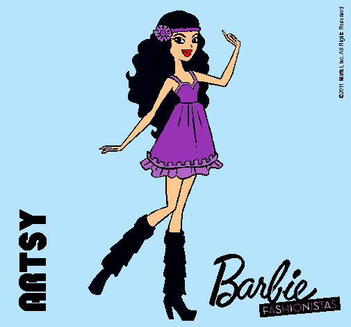 Dibujo Barbie Fashionista 1 pintado por Amadix