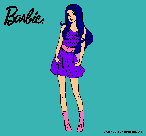 Dibujo Barbie veraniega pintado por lurdes22