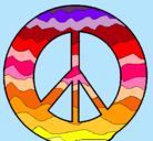 Dibujo Símbolo de la paz pintado por sinvolo