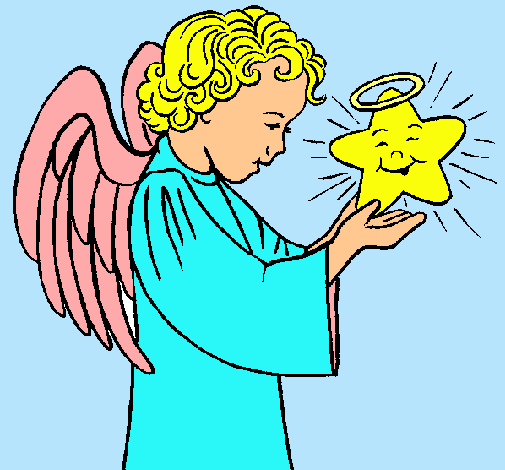 Dibujo Ángel y estrella pintado por Blessy_Pocker
