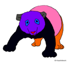 Dibujo Oso panda pintado por bernarda