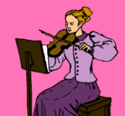 Dibujo Dama violinista pintado por nbmh