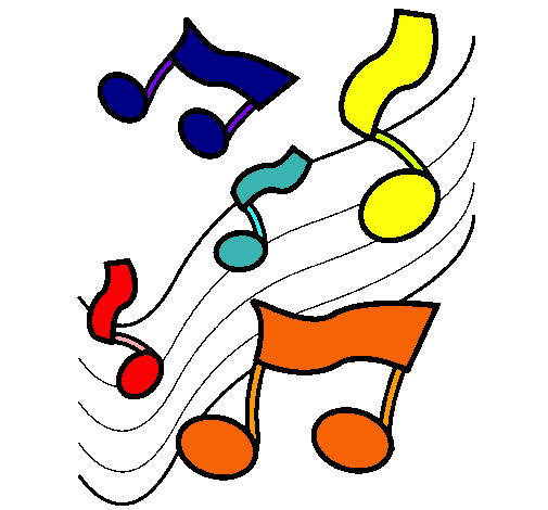 Dibujo Notas en la escala musical pintado por pepa 