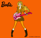 Dibujo Barbie guitarrista pintado por naomisoray