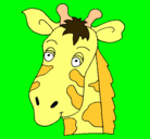 Dibujo Cara de jirafa pintado por JIRAFA