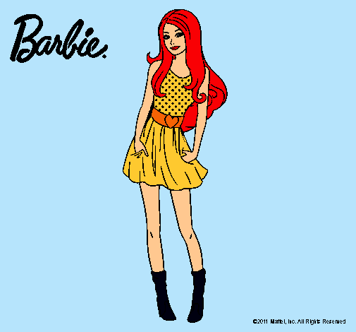 Dibujo Barbie veraniega pintado por Amadix