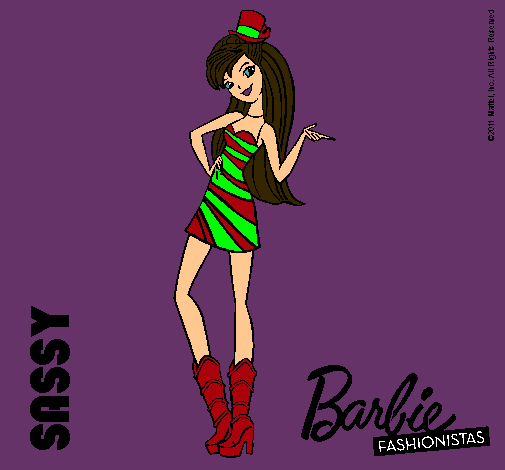 Dibujo Barbie Fashionista 2 pintado por lurdes22