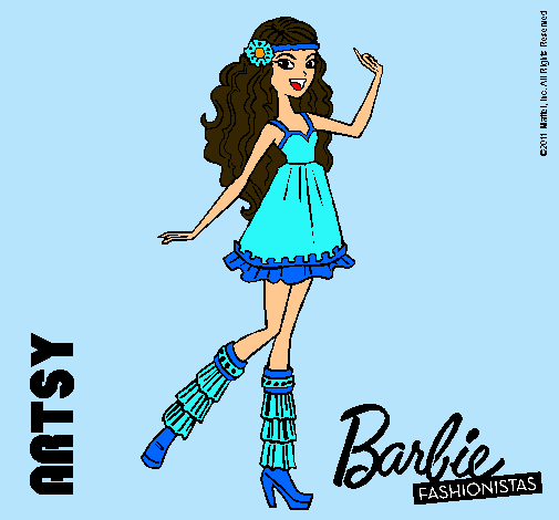 Dibujo Barbie Fashionista 1 pintado por coraldz