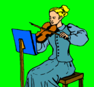 Dibujo Dama violinista pintado por TY78689798