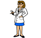 Dibujo Doctora con gafas pintado por guapiopio