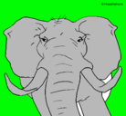 Dibujo Elefante africano pintado por erfs