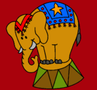 Dibujo Elefante actuando pintado por lurdes22