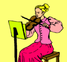Dibujo Dama violinista pintado por NADIR