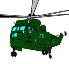Dibujo Helicóptero al rescate pintado por guardia