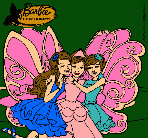 Dibujo Barbie y sus amigas en hadas pintado por lurdes22