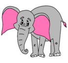 Dibujo Elefante feliz pintado por KEEKKEKEKEKE