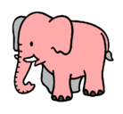 Dibujo Elefante bebe pintado por caritolobos