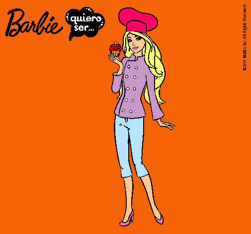 Dibujo Barbie de chef pintado por nerea771