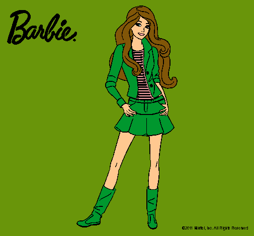 Dibujo Barbie juvenil pintado por lurdes22