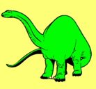 Dibujo Braquiosaurio II pintado por tota