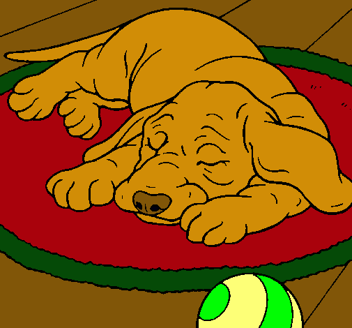 Dibujo Perro durmiendo pintado por misspeke