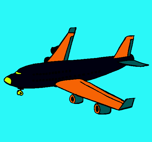 Dibujo Avión de pasajeros pintado por juan 