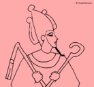 Dibujo Osiris pintado por meybelin