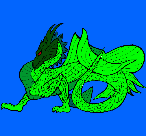 Dibujo Dragón de mar pintado por renebeby
