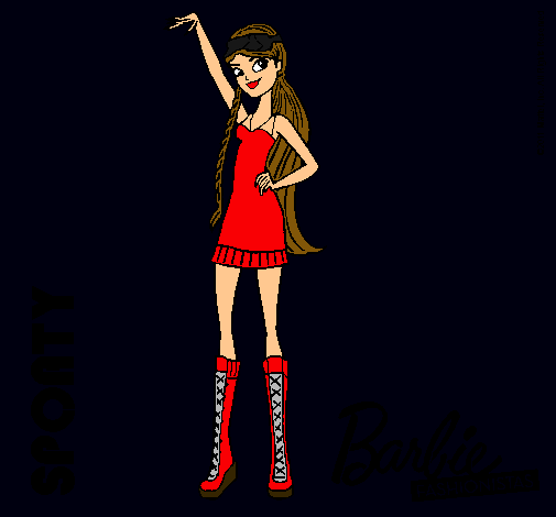 Dibujo Barbie Fashionista 4 pintado por 37124