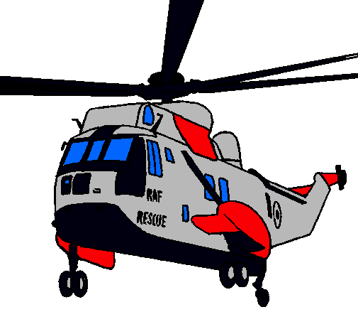 Dibujo Helicóptero al rescate pintado por mati555585