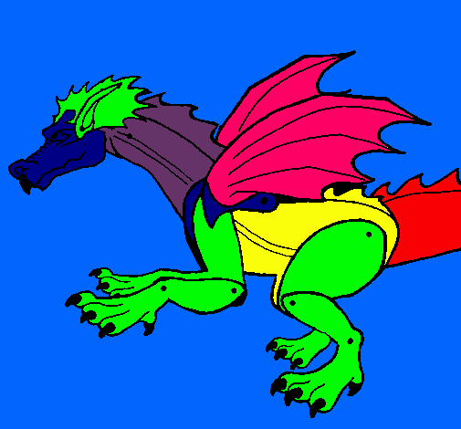 Dibujo Dragón feroz pintado por luciagonzalez