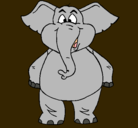 Dibujo Elefante contento pintado por camilis