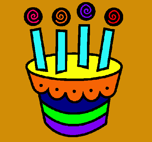 Dibujo Tarta con velas pintado por luciagonzalez