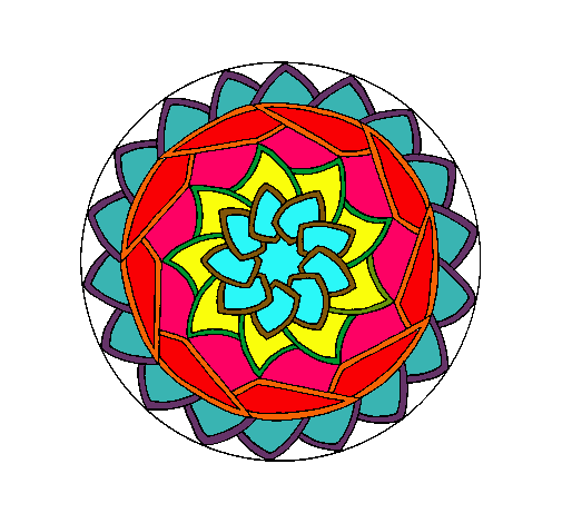 Dibujo Mandala 1 pintado por machu