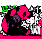 Dibujo Mama panda pintado por zWXDDEG