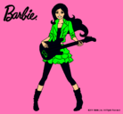 Dibujo Barbie guitarrista pintado por carol777776