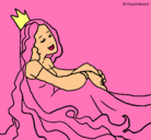 Dibujo Princesa relajada pintado por estela78