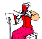 Dibujo Dama violinista pintado por dfdfdwrfewfr