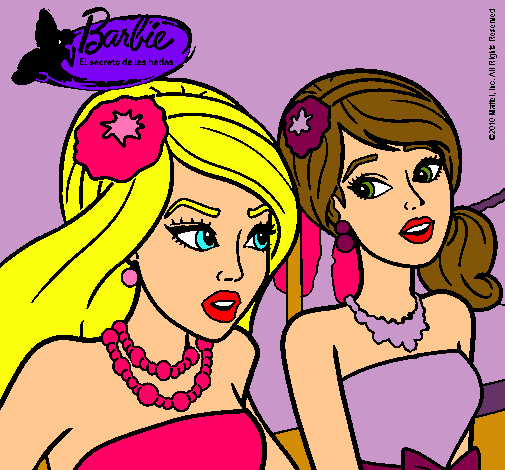 Dibujo Barbie y su amiga pintado por javitaxx