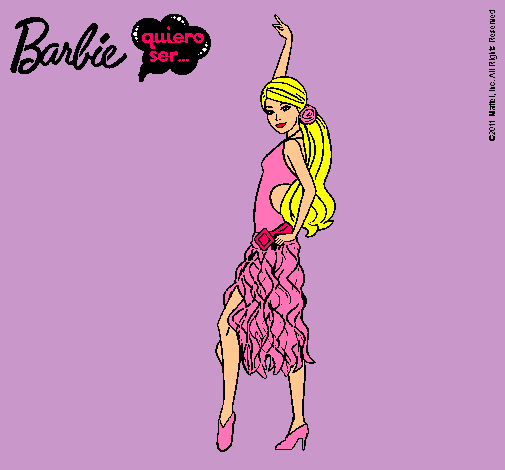 Dibujo Barbie flamenca pintado por javitaxx